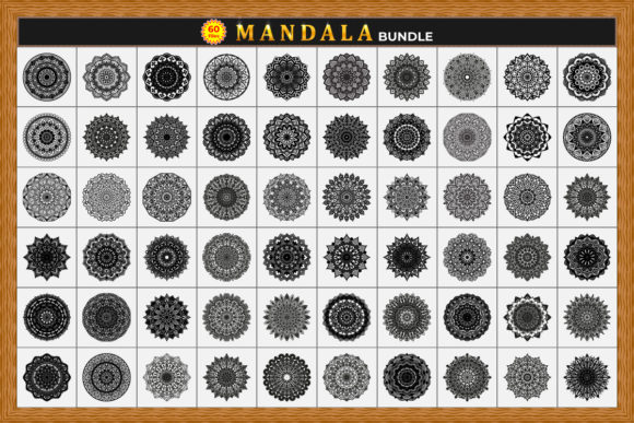 60 Mandala SVG Crafts Bundle: Elegant Graphics for Bloggers & Digital Publishers