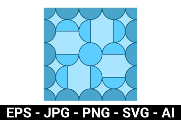 Blue Shades Tile Seamless Pattern: Graphics & Patterns Review