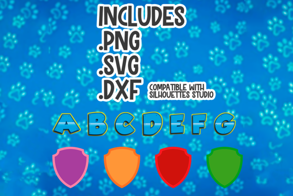 Blue Striped Abc Graphics for Crafts