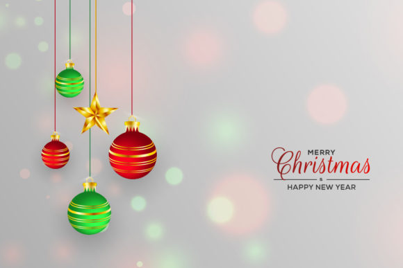 Christmas Background with Lights Bokeh Graphics
