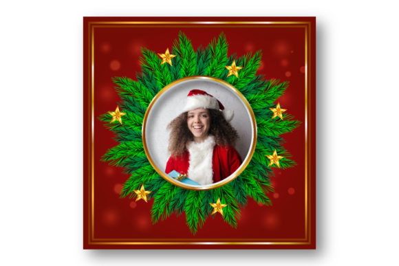 Christmas Photo Frame with Leaf Border Graphics Review