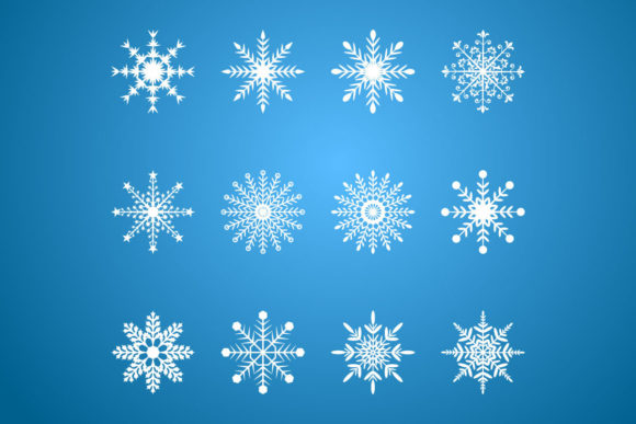 Christmas Snowflake Vector Collection – A Clean Graphic Template for Seasonal Blog Graphics