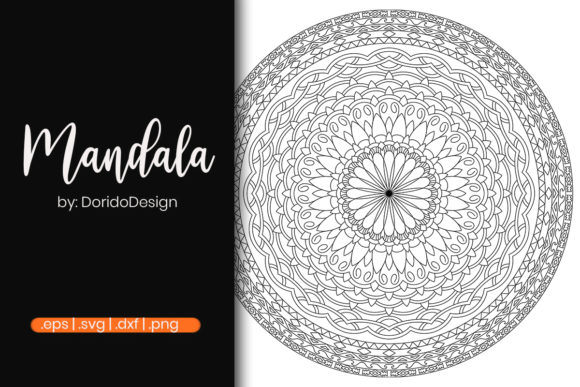Complex Coloring Mandala for Adults: Graphics & Coloring Pages