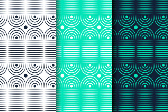 Curve Line Pattern Blue Green White Graphics Review