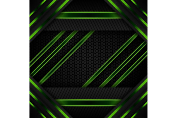 Green Black Geometric Background for Graphics & Backgrounds