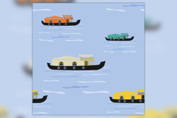 Indian Keralan Houseboat Graphics & Patterns Review
