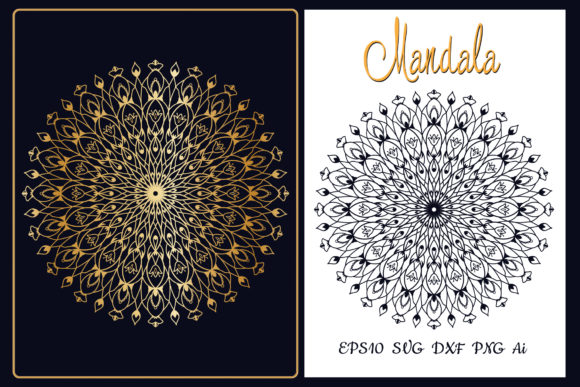 Mandala Cut and Emboss Template for Graphics