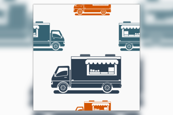 Mobile Food Truck Seamless Pattern: Graphics Review