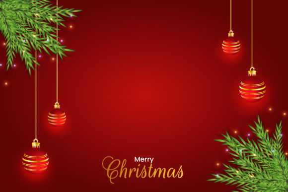 Red Christmas Background with Lights Graphics Review