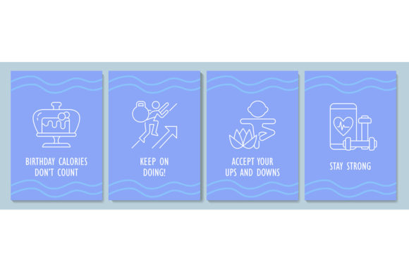 Review: Birthday Postcard Set with Linear Icons