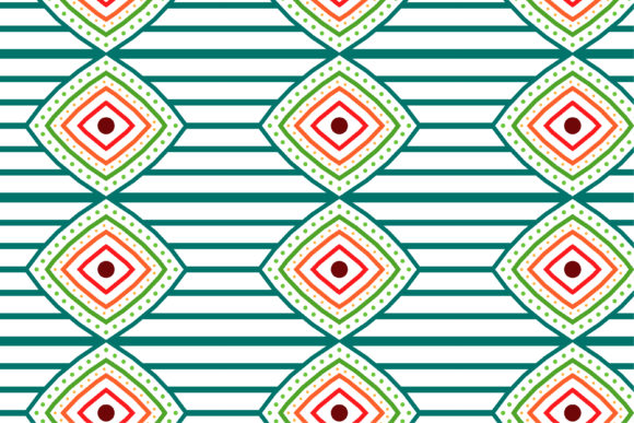 Square Line Circle Pattern Green: Graphics & Patterns