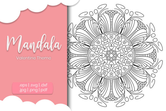 Valentine Mandala Graphics & Coloring Pages Amp