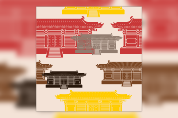 Wide Chinese Building Seamless Pattern Review